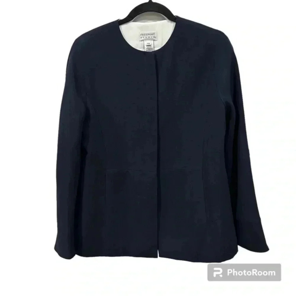 🔥 Freeport studio navy blue blazer 10p